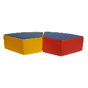 POUF SEMI HEXAGONAL MOUSSE TOUT PETITS 18 MOIS - 4 ANS